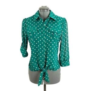 MINE - Sheer Blouse, Self Tie Front & Back Detail